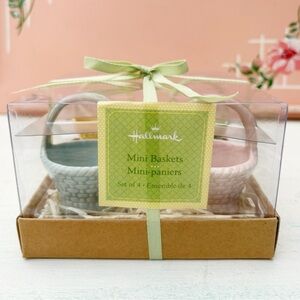 Hallmark Mini Baskets Easter Spring Ceramic Pastel Set of 4 New in Box
